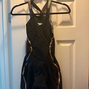 Speedo Black and Bronze Swimsuit